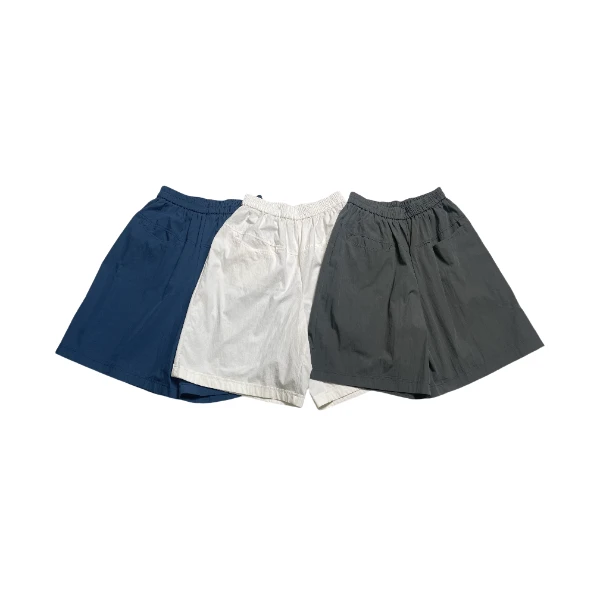 小满服饰-新品松紧腰纯色五分裤