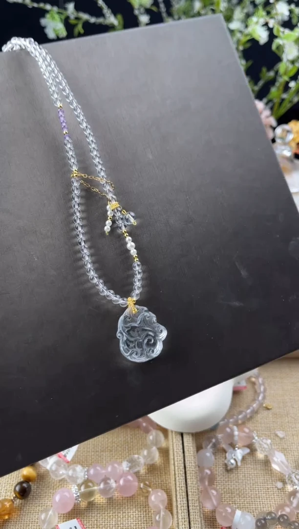 未镶嵌项链水晶白水晶狐狸设计款项链多样性发其一