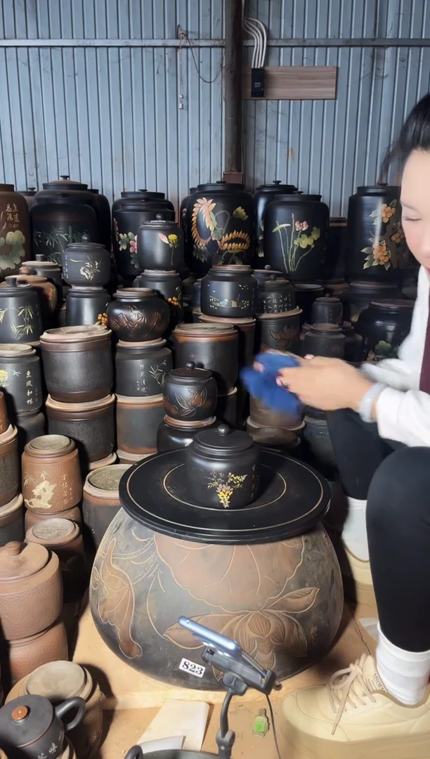 【闪购商品】壶瑕疵茶叶罐 100克黑色  021