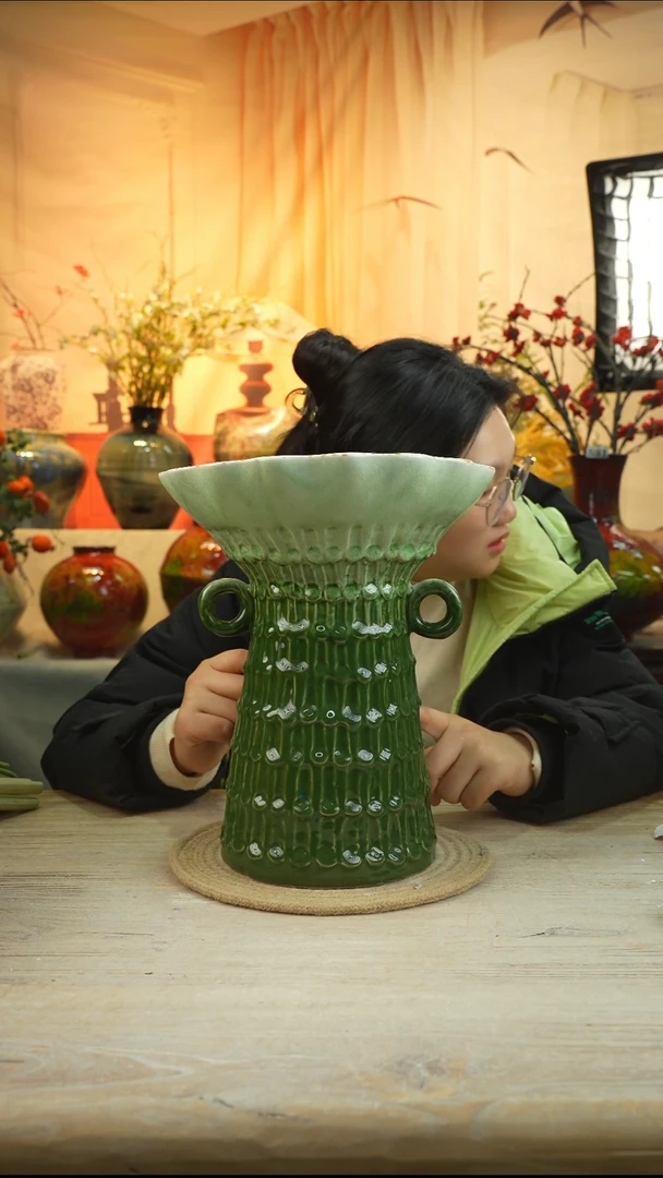 高30口23高温陶瓷花器