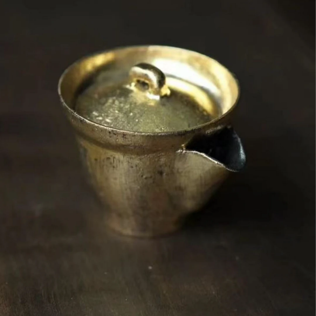 予御丨松风舍-桥纽直口宝瓶壶（金）90cc-茶道-茶器-茶具