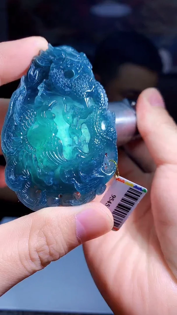 定制翡翠未镶嵌1030hm-毛货挂件2