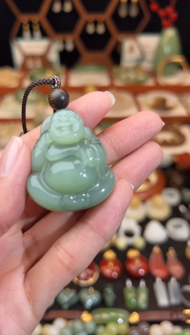 未镶嵌和田玉挂件精品粉青