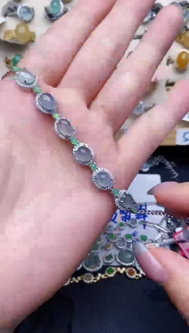 银S925镶嵌戒指翡翠760