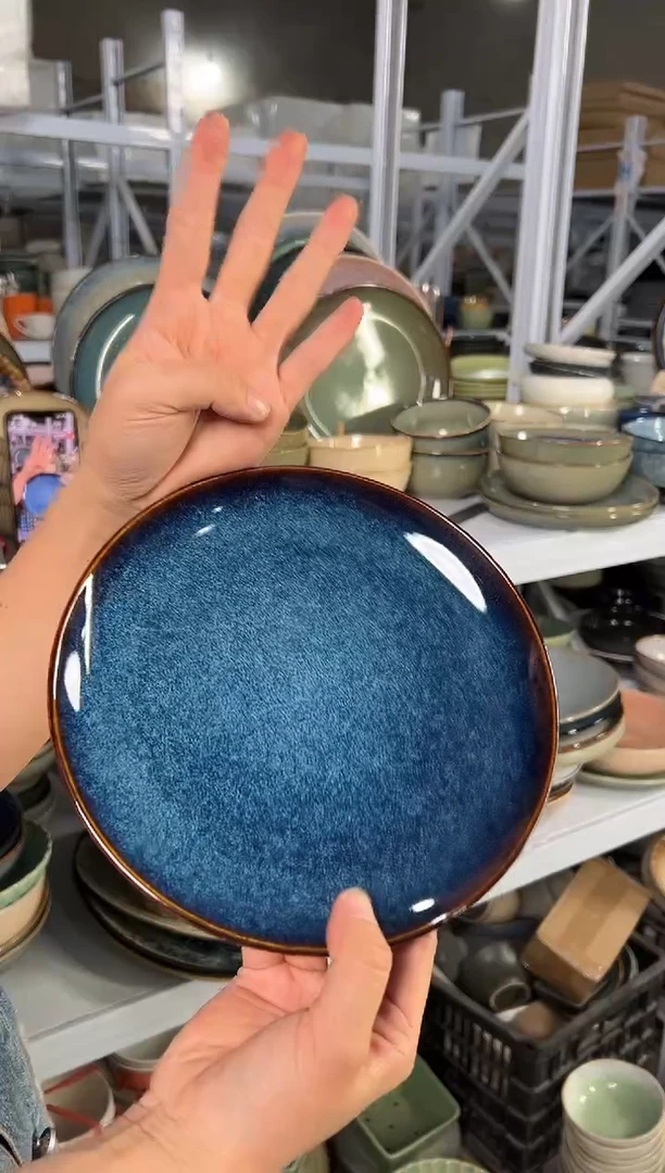 陶瓷外贸尾货瑕疵满20包邮X4小盘