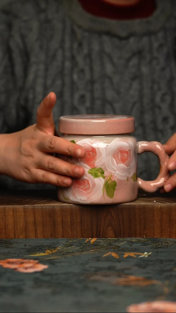 瓷片釉下彩手工手绘同款陶器