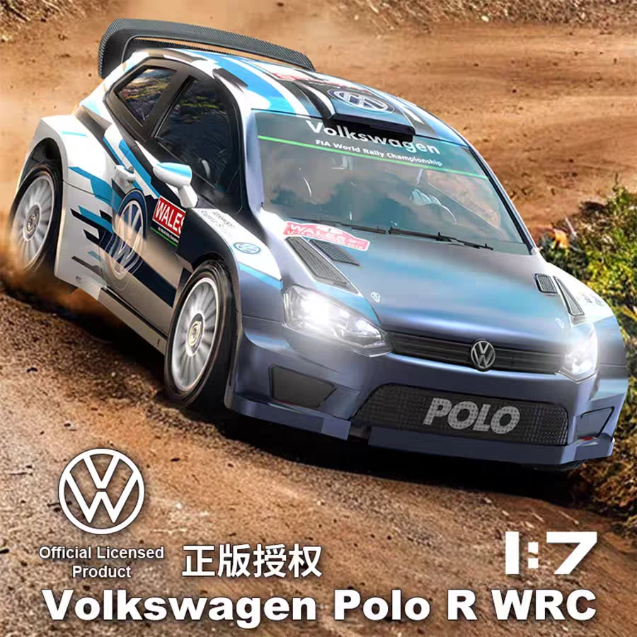 1/7美嘉欣新品7304大众polo拉力赛车模型超大无刷RC
