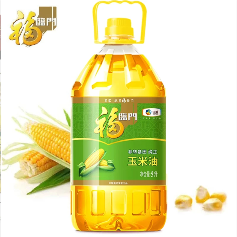 中粮福临门纯正玉米油5L*2食用油家用爽口清香健康烹饪5L装煎炸