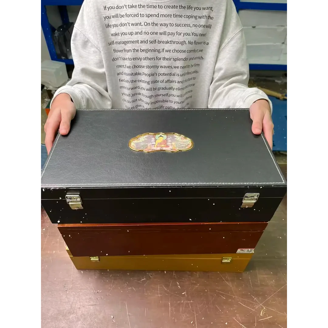 【闪购链接】悬停盖碗功夫茶具整套唐卡珐琅彩悬转盖碗陶瓷礼盒装md