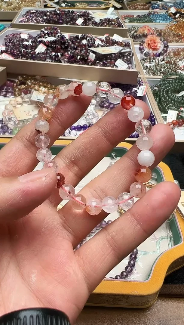 水晶手链未镶嵌胶花手链003  卡7+