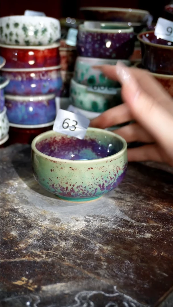 摆件精品窑变钧瓷茶器