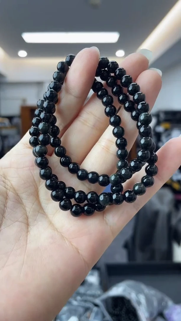 【闪购商品】黑曜岩手链未镶嵌多样性一件发货