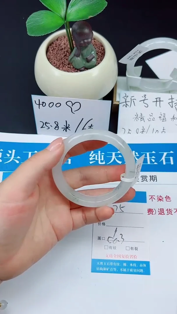 未镶嵌手镯石英质玉75-56/57