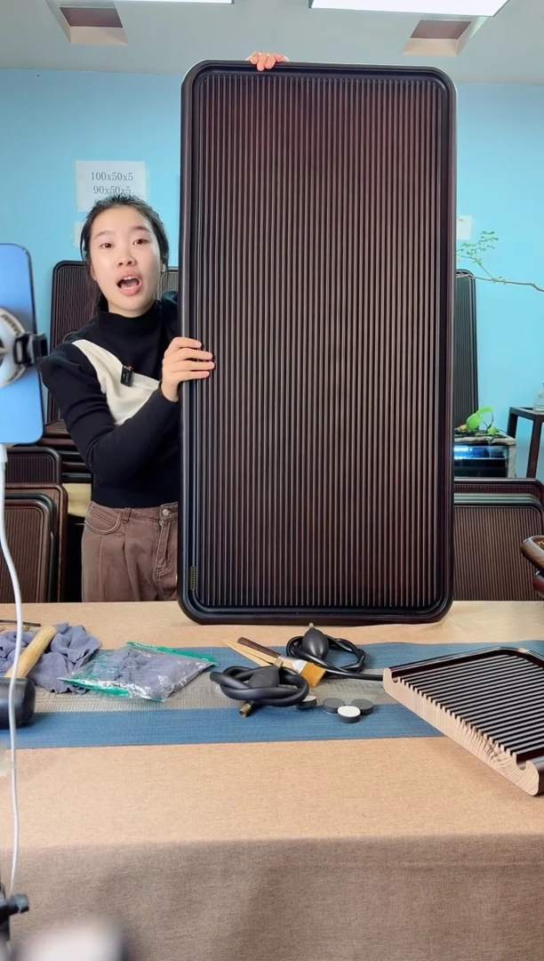 100*50*5千川大板黑胡桃色款式茶盘