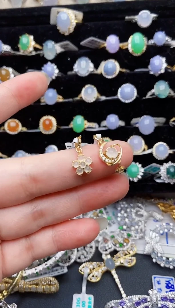 颈饰银S925镶嵌翡翠1550