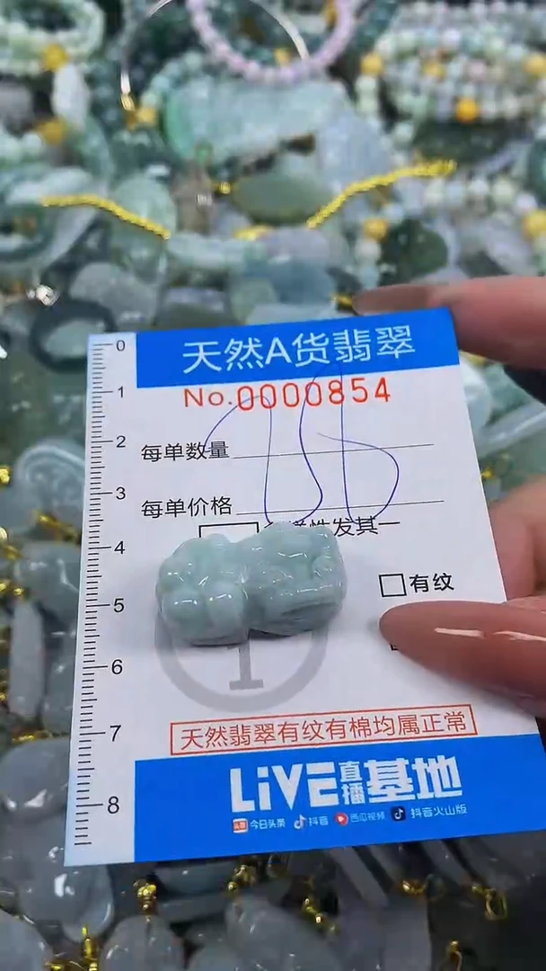 颈饰未镶嵌翡翠净货挂件-0854
