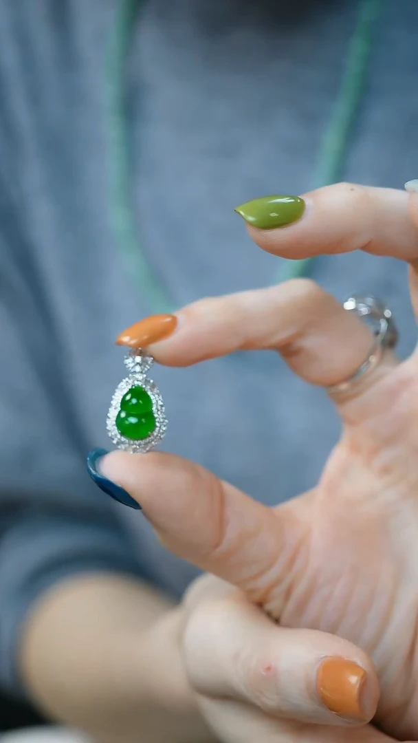 18K金镶嵌挂件翡翠43-吊坠/姿/2