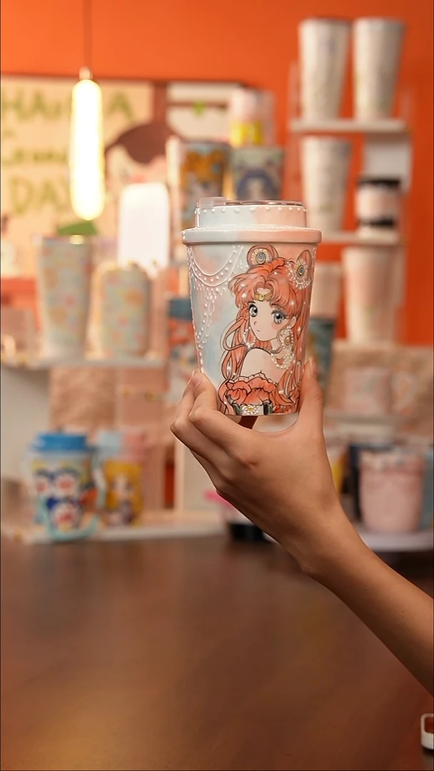景德镇手工手绘文创陶瓷杯