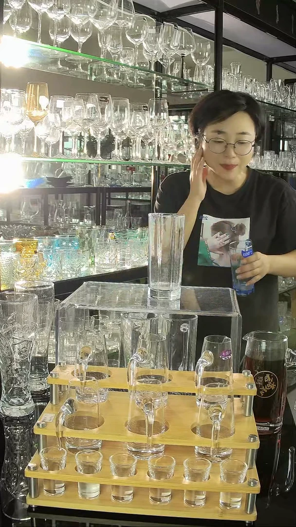 水晶玻璃平底款5010-1高八角杯