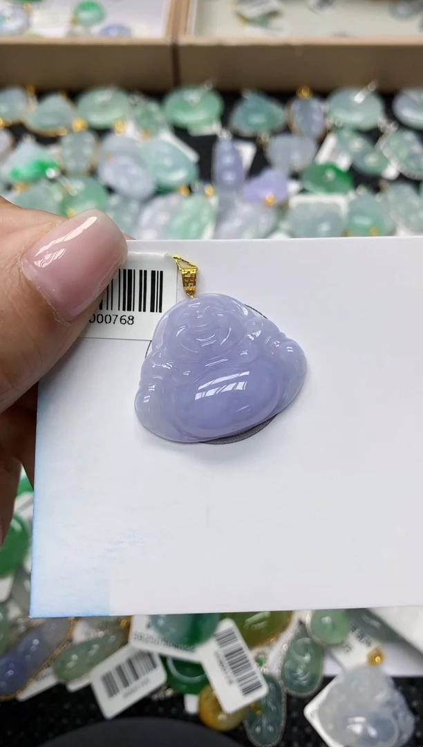 颈饰18K金镶嵌翡翠C****～1111111111