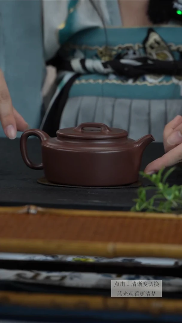 茶壶紫砂底槽青镜元壶嵇芳手作
