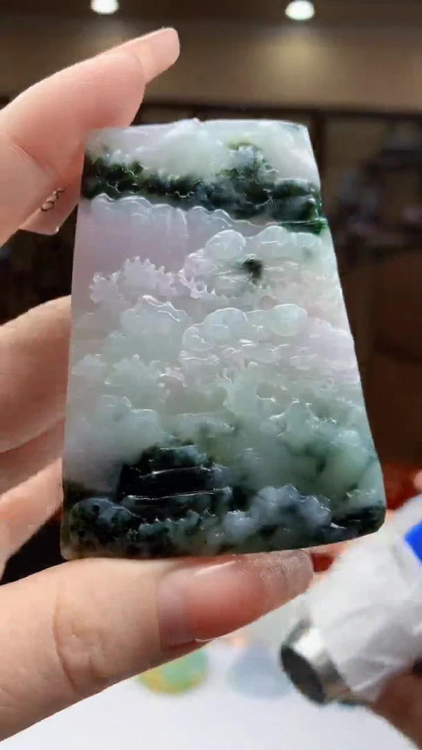 【闪购商品】定制翡翠未镶嵌1002ry-毛货挂件52