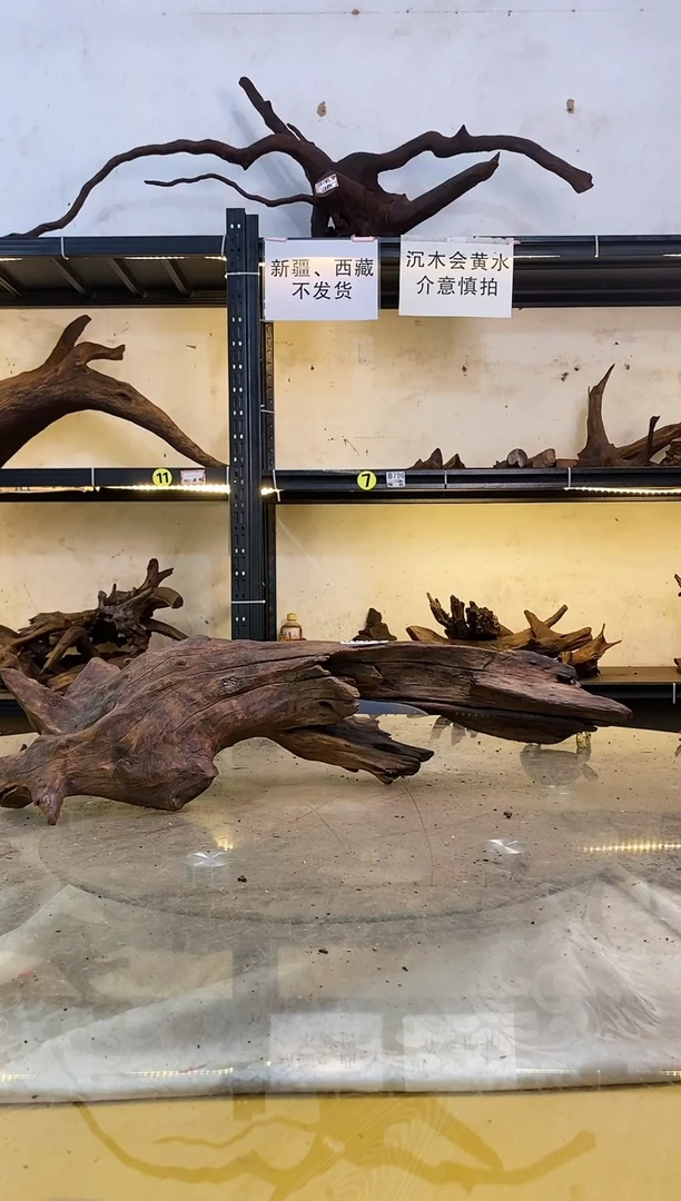 【闪购商品】柚木木艺鱼缸造景沉木032