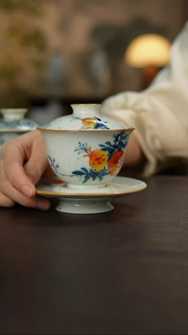 杯景德镇陶瓷杯碗柴烧多人
