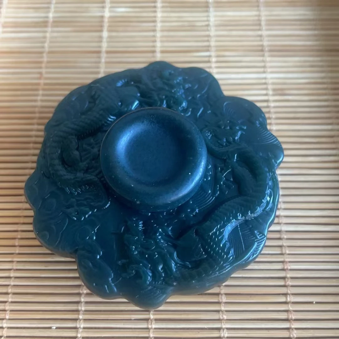 和田玉青玉指尖陀螺手把件