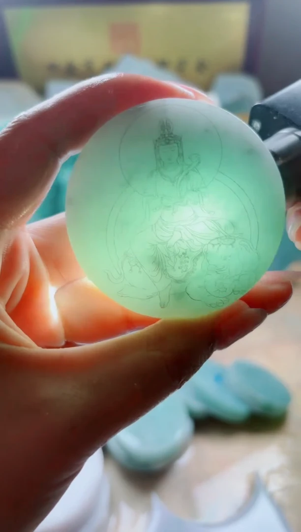 翡翠挂件未镶嵌A货曹璀991