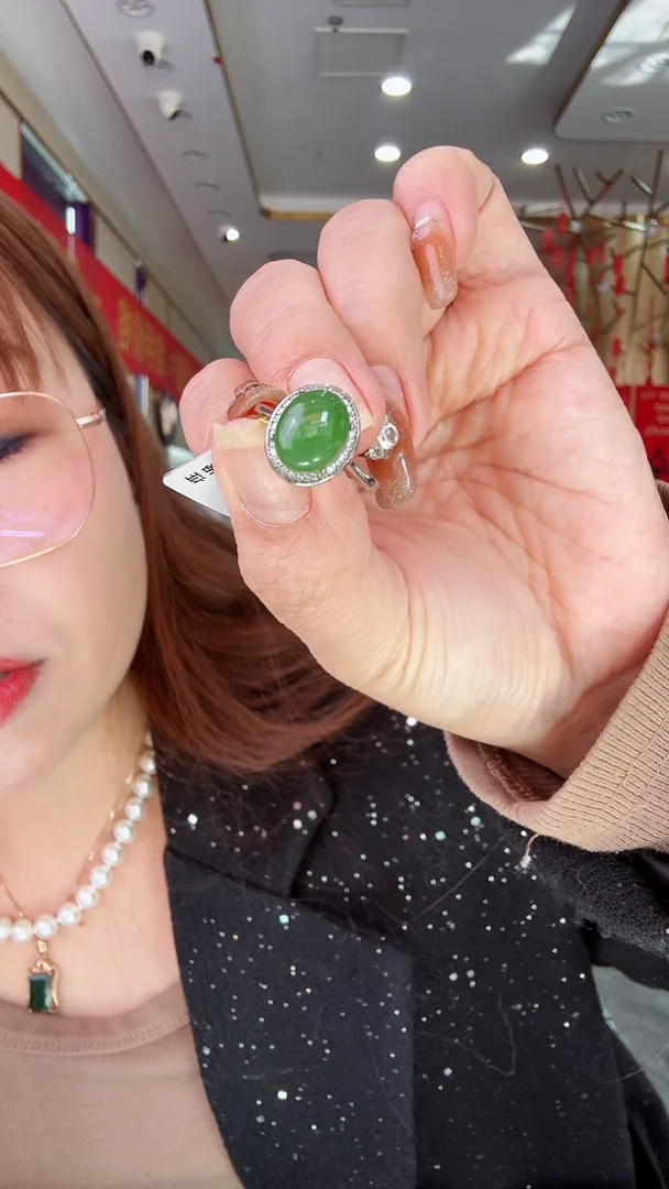 【闪购商品】和田玉戒指银S925镶嵌戒指