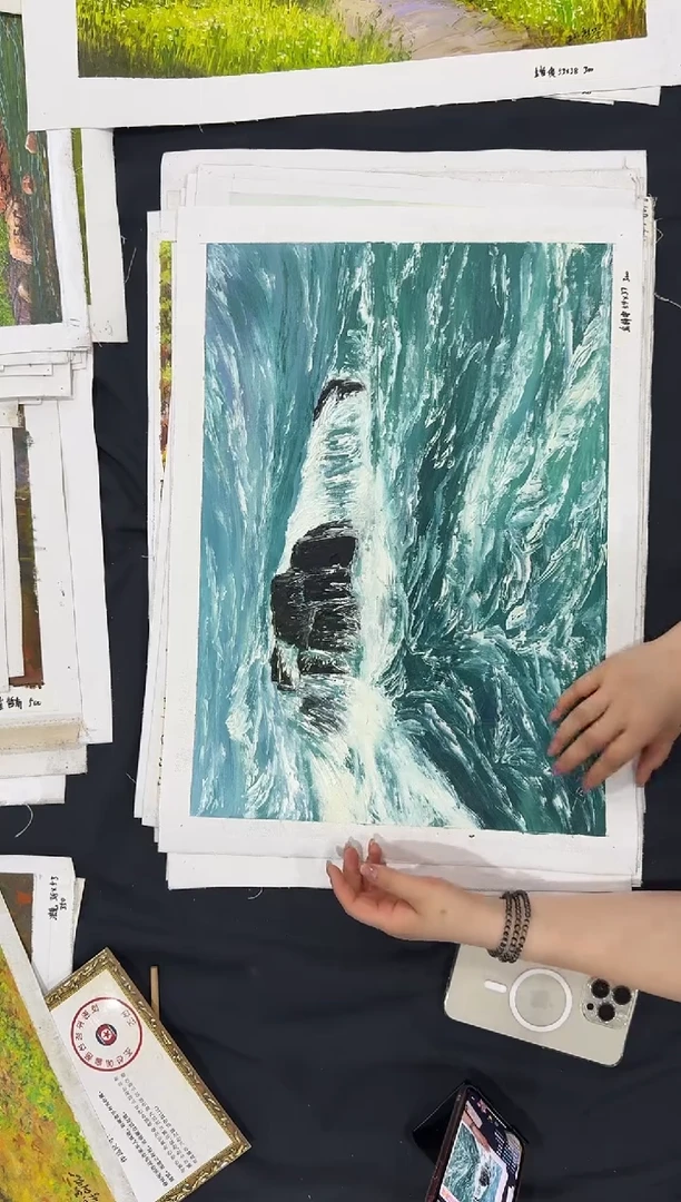 油画【原创·保真·带证书】朝鲜画家纯手绘油画--顺丰包邮--