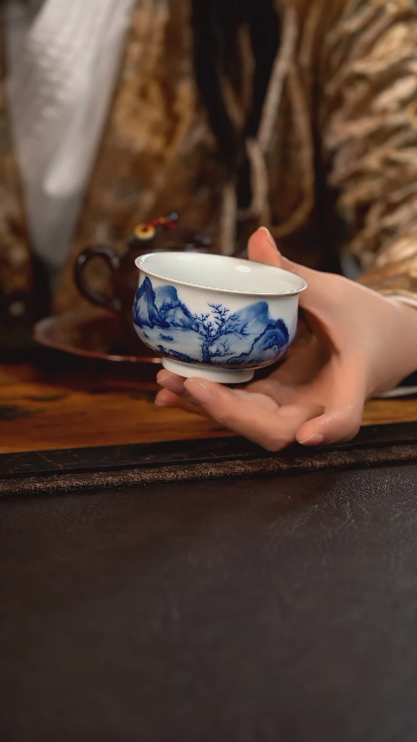 【闪购商品】杯708号HLX陶瓷重工山水炉式杯 随机