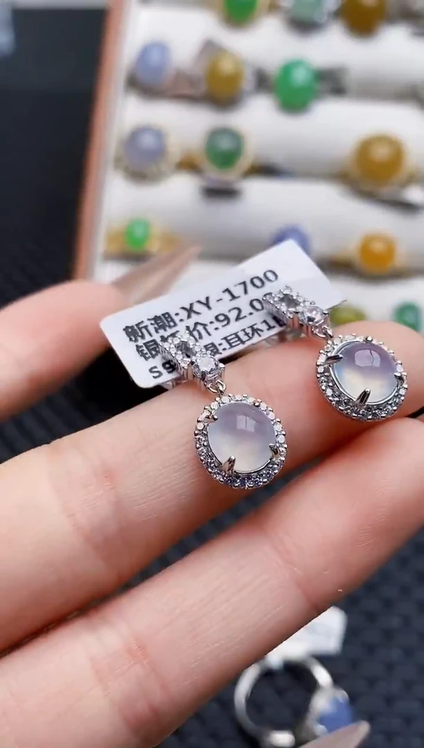 银S925镶嵌戒指翡翠3402