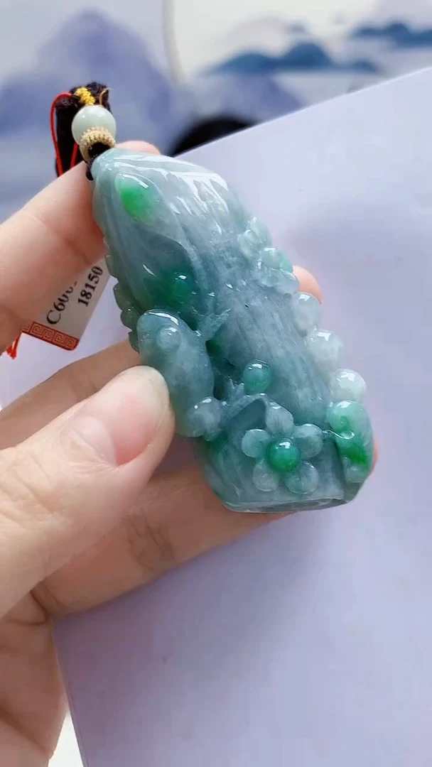 未镶嵌定制翡翠4852lr-毛货挂件72