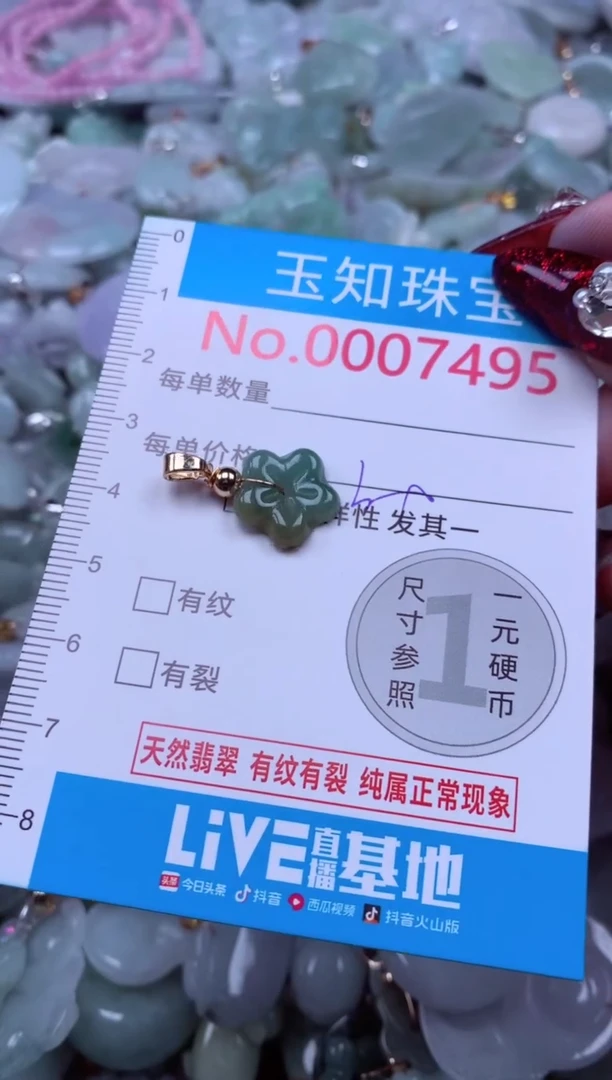 吊坠(不含链)未镶嵌翡翠7495