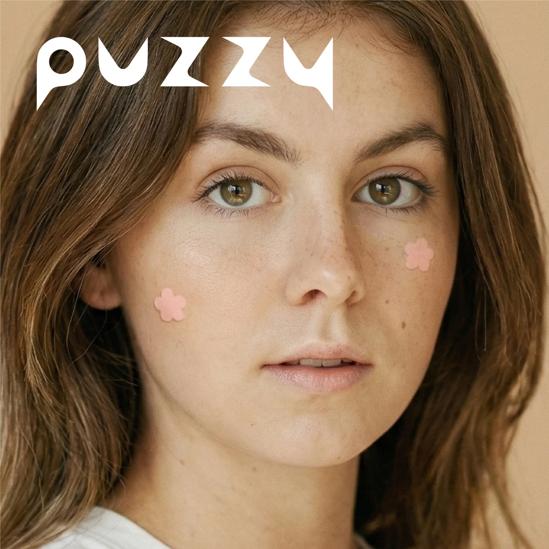 Puzzy粉色花朵痘痘贴可爱遮瑕遮盖痘印隔离消痘可上妆32粒/盒