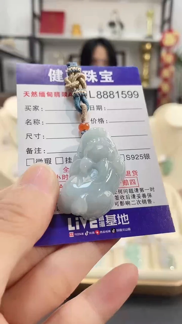 颈饰未镶嵌翡翠天然缅甸翡翠A货 大貔貅(一物一证)