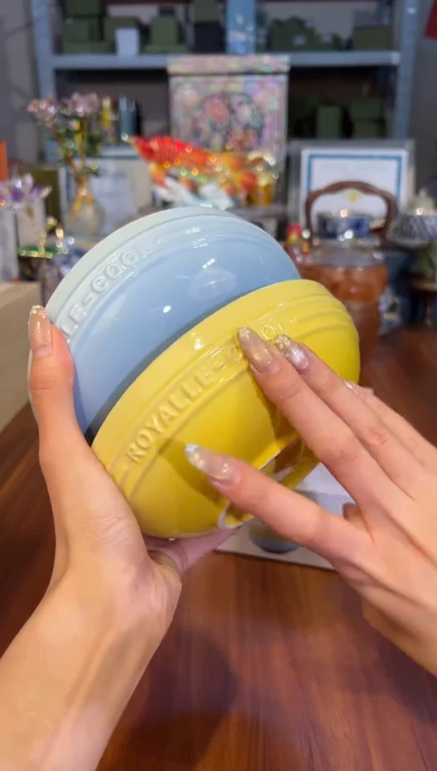 169乐酷面碗套二（蓝+黄）