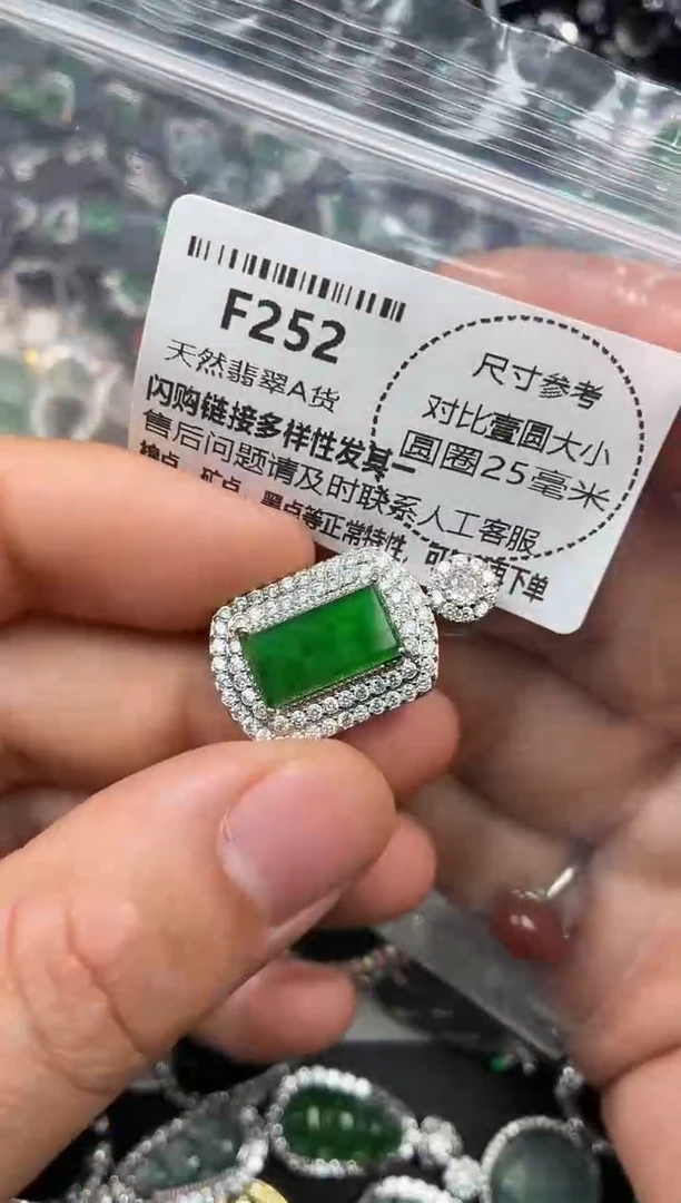 颈饰未镶嵌翡翠F252吊坠