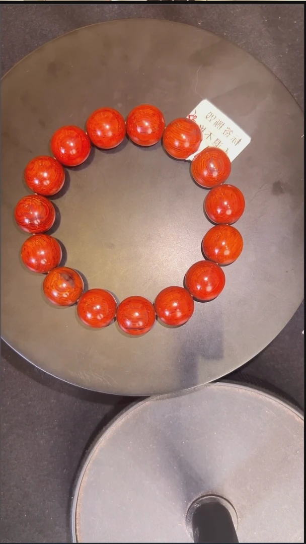 降真香手串/手链【美比】海南红降土埋黄油1.5圆珠单圈