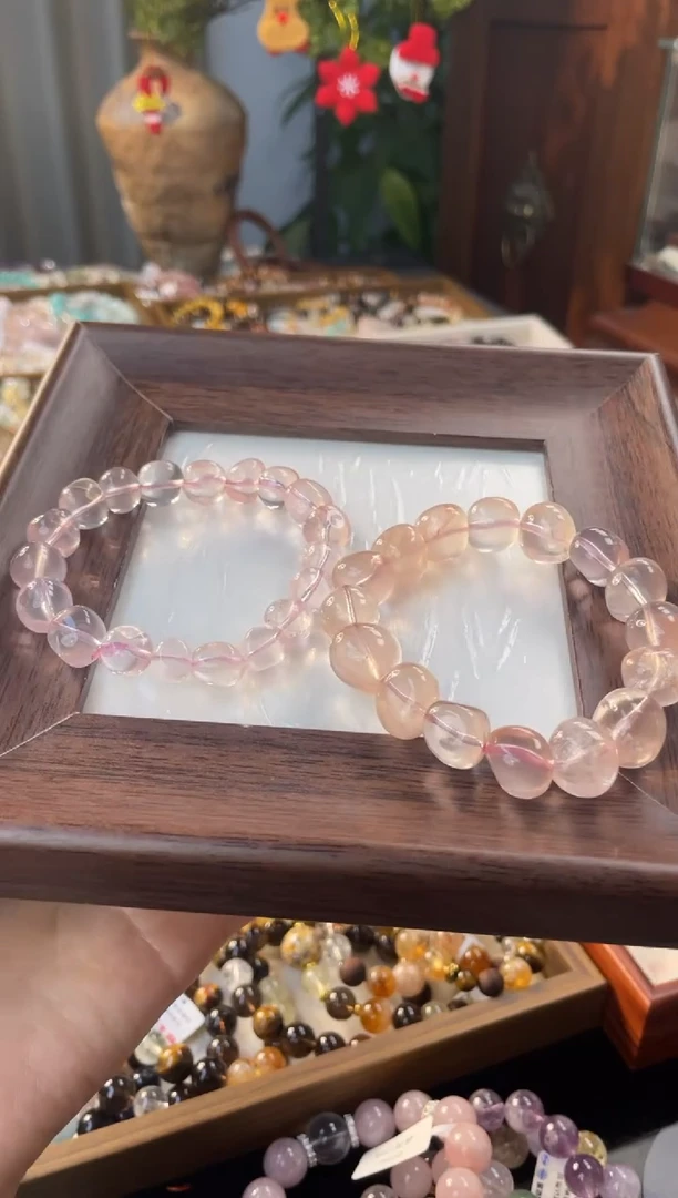 未镶嵌手串水晶随形粉水多样性发一