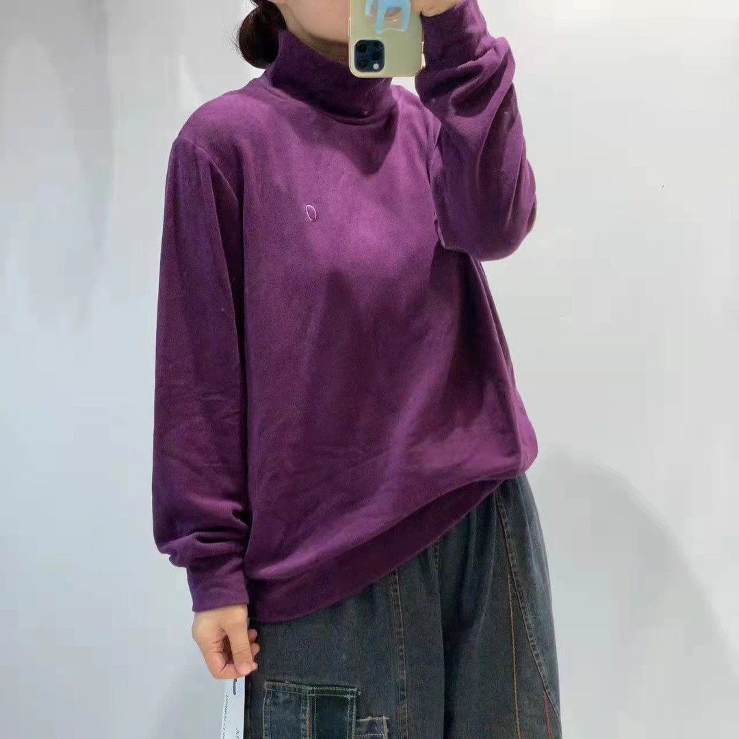 8096新款秋冬加绒加厚休闲减龄显瘦长袖卫衣T恤
