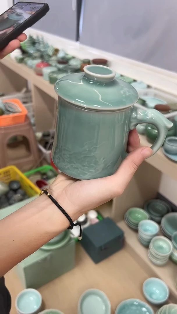 龙泉云间青瓷小米茶器