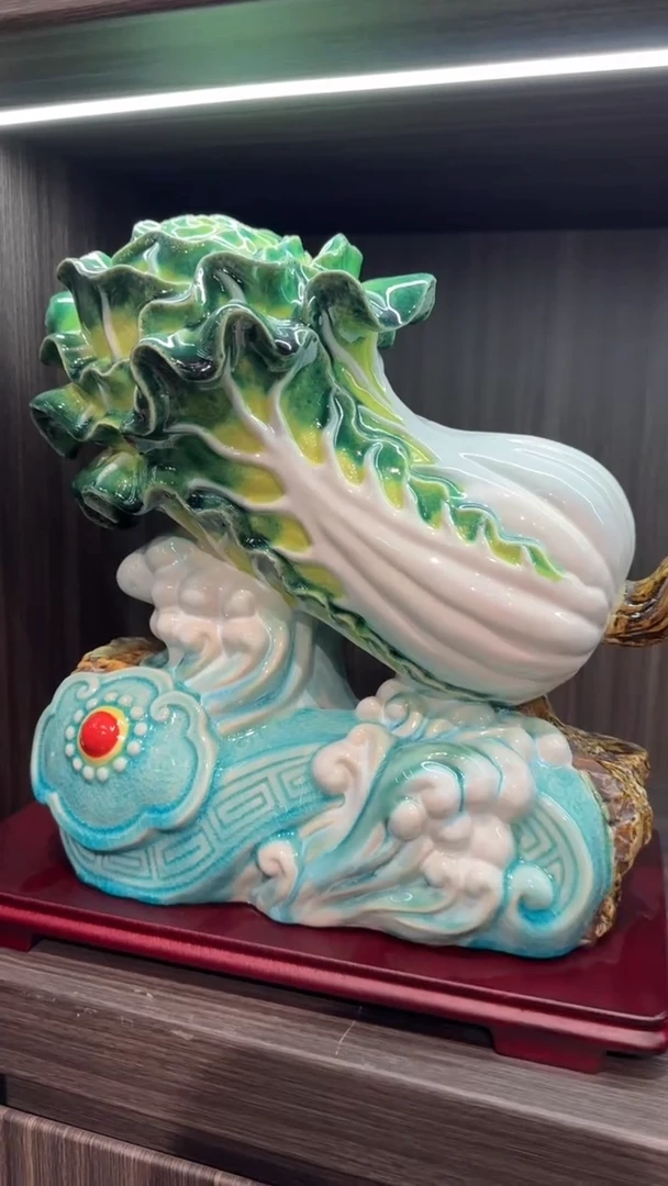 陶瓷小**安百财如意一件
