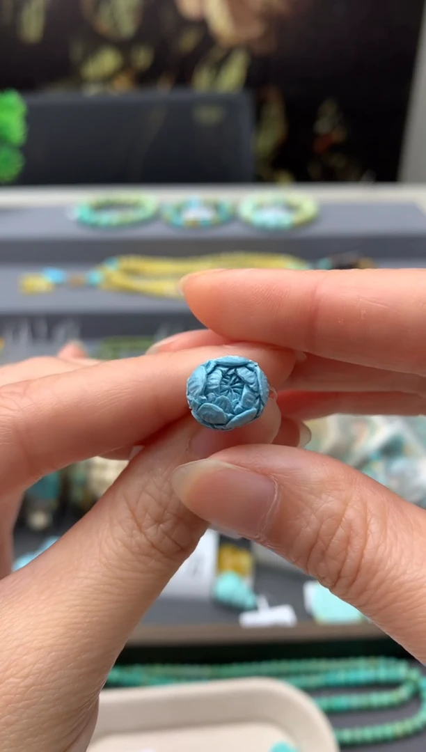 未镶嵌绿松石精工雕刻W119