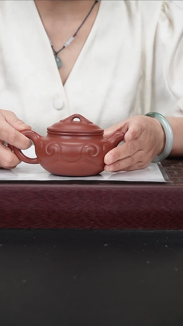 茶壶紫砂zqq战旗 紫泥如意仿古230