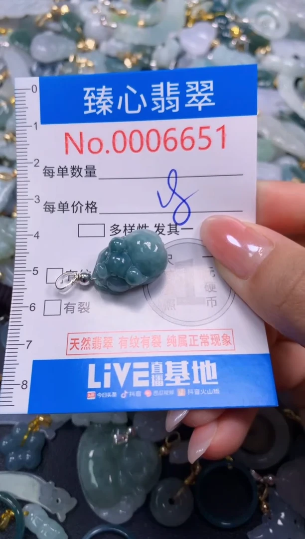 吊坠(不含链)未镶嵌翡翠6651