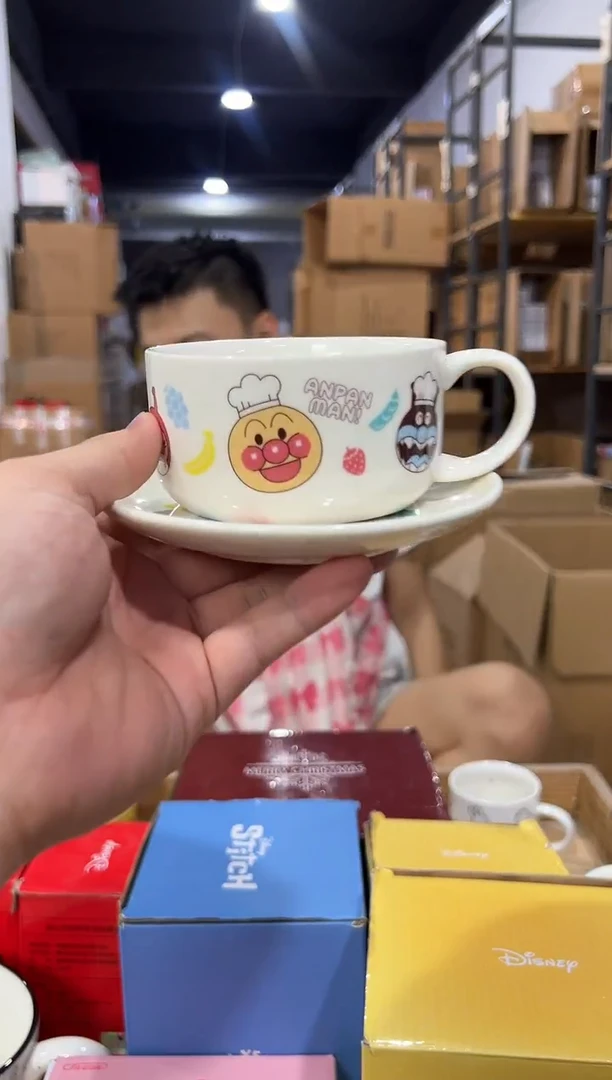 瓷片面包超人宽版一杯一碟