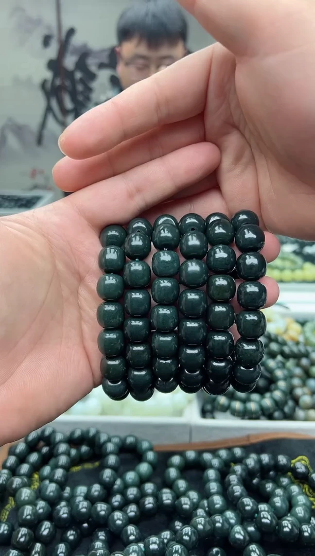 【闪购商品】和田玉手链未镶嵌塔县油青料14拍一发一，多样性发货